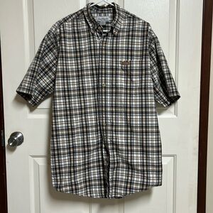Carhartt Men’s Button Up Short Sleeve Shirt Size Large Tall